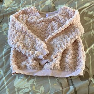 Girls Fluffy Sweater Shirt